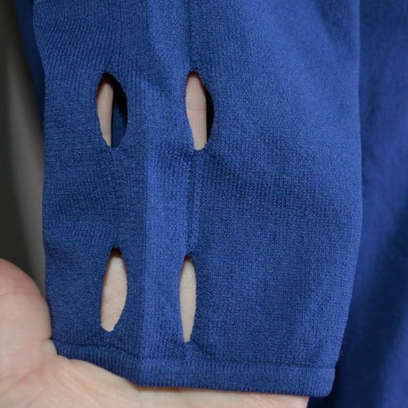 Tanya Taylor Blue Short Sleeve Knit Turtleneck Sz S - Picture 6 of 7